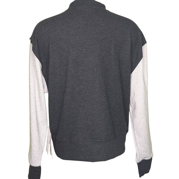 NWT Calme By Johhny Was Womens Pullover Mock Neck Sweatshirt Black/Gray Small - Picture 6 of 14